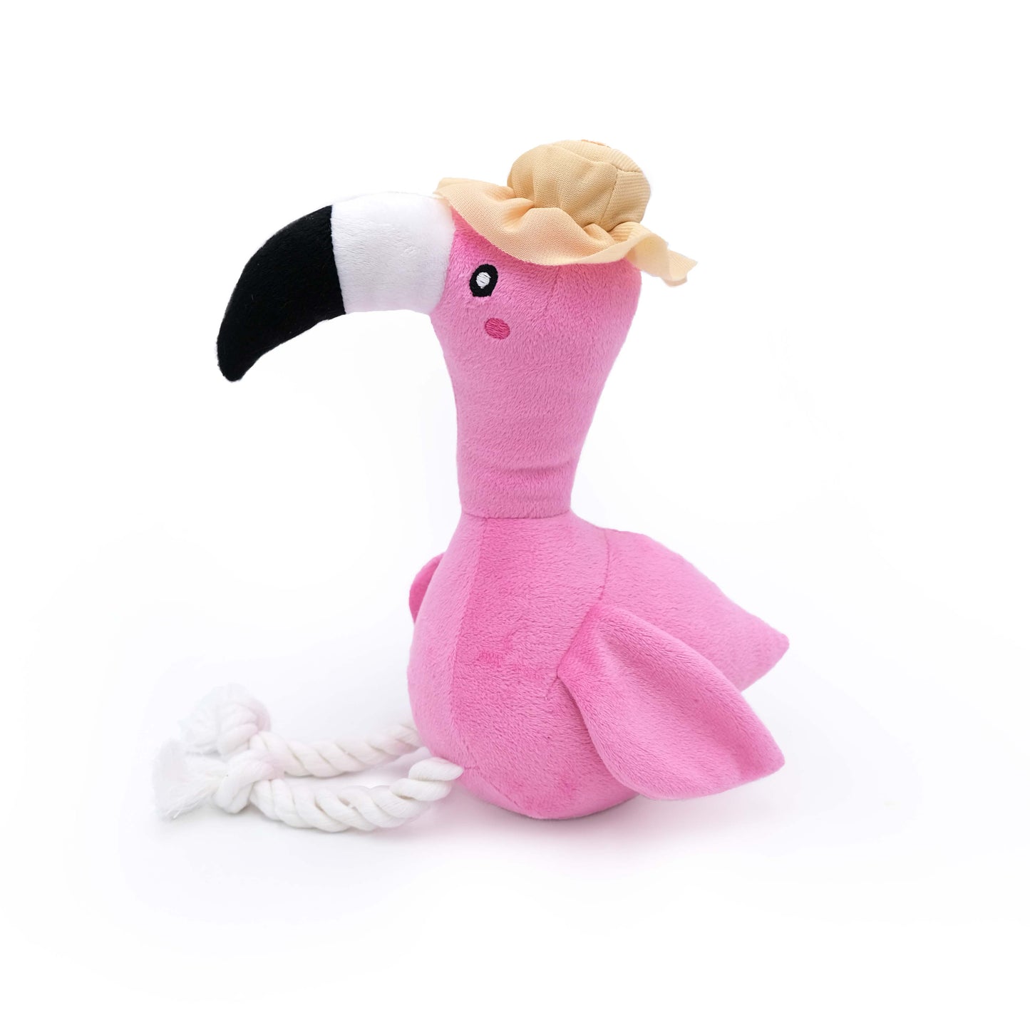 Peluche flamant rose - Jouet pour chien