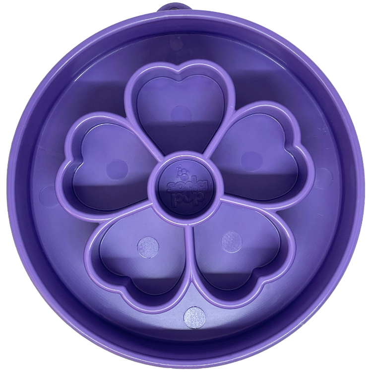 Gamelle anti-gloutons "fleur" violette