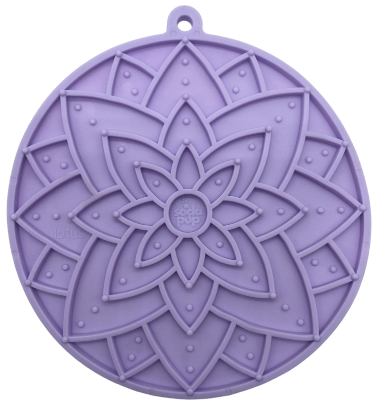 Tapis de léchage "mandala" violet - Taille L