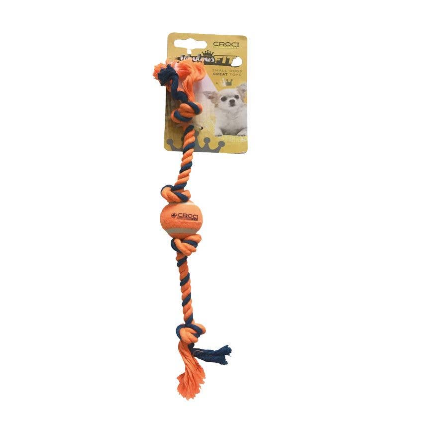 Corde avec balle pour petit chien - Jouet pour chiens