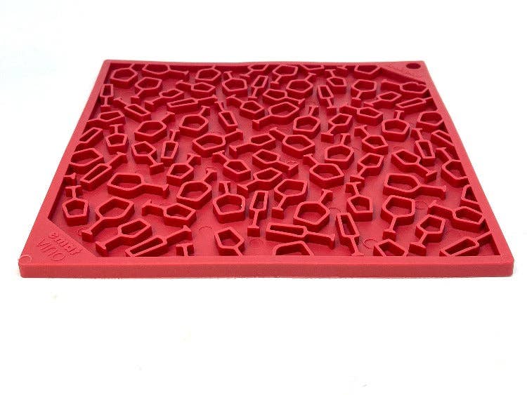 Tapis de léchage "A la tienne!" rouge - Taille L