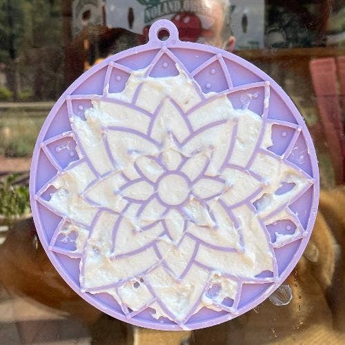 Tapis de léchage "mandala" violet - Taille L