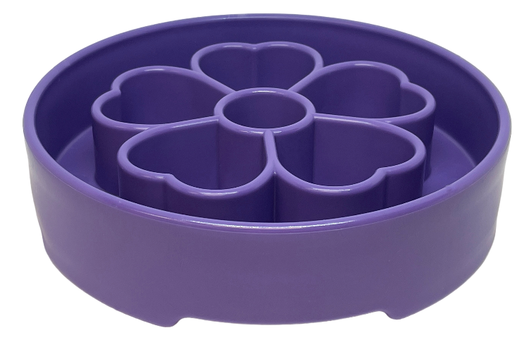 Gamelle anti-gloutons "fleur" violette