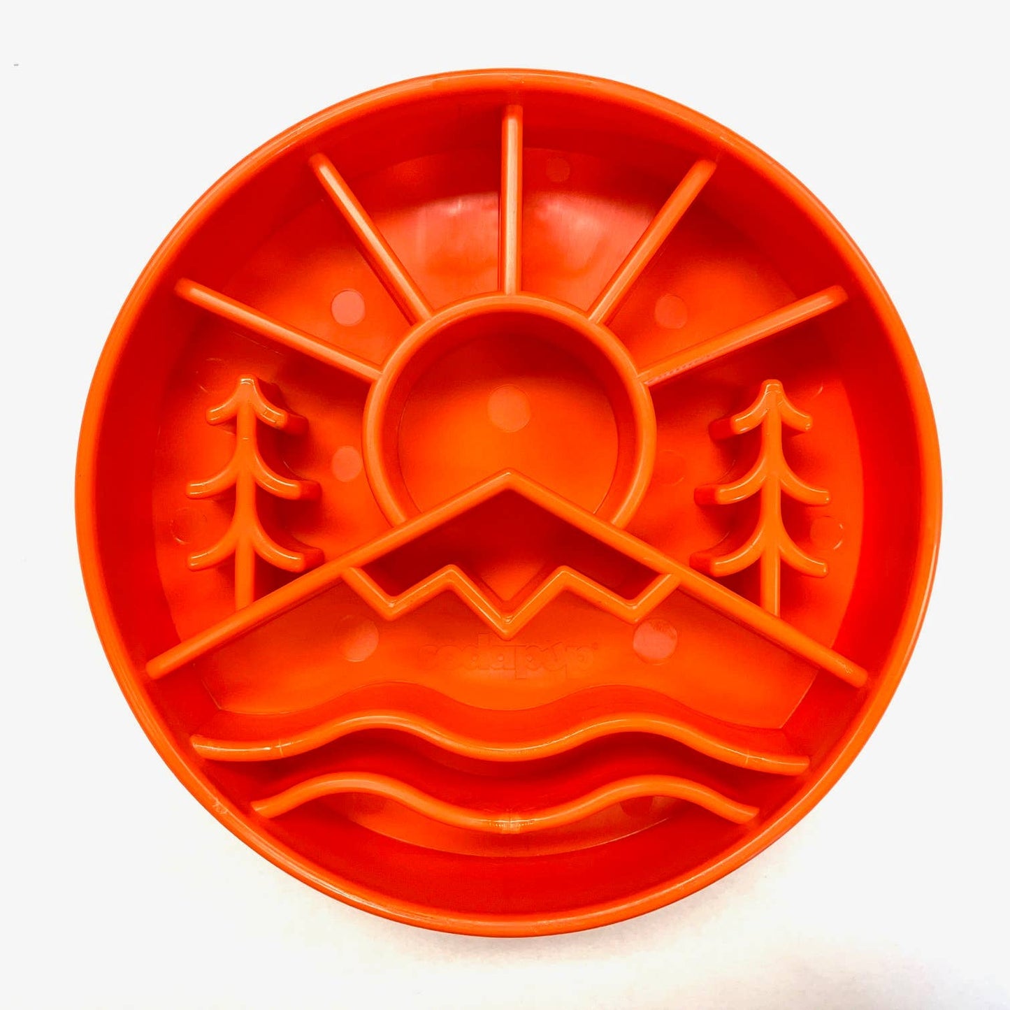 Gamelle anti-glouton "forêt" orange