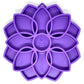 Gamelle anti-glouton "mandala" violette