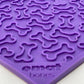 Tapis de léchage "os" violet - Taille L