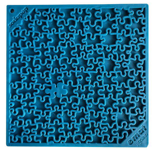 Tapis de léchage "puzzle bleu" - Taille L