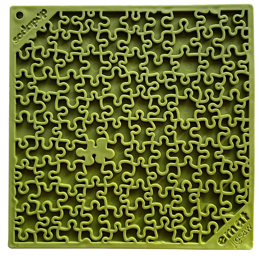 Tapis de léchage "puzzle vert" - Taille L